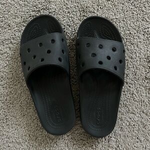 Black Crocs Slide Sandals